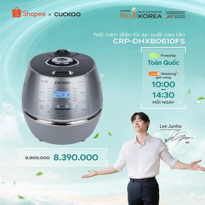 Nồi Cơm Điện CUCKOO 1.08 lít CRP-DHXB0610FS- Bản Nội Địa Tiếng Hàn - HÀNG CHÍNH HÃNG