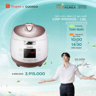 Nồi Cơm Điện CUCKOO 1,8 lít CRP-M1000S - Hàng chính hãng - Chất lượng Hàn Quốc