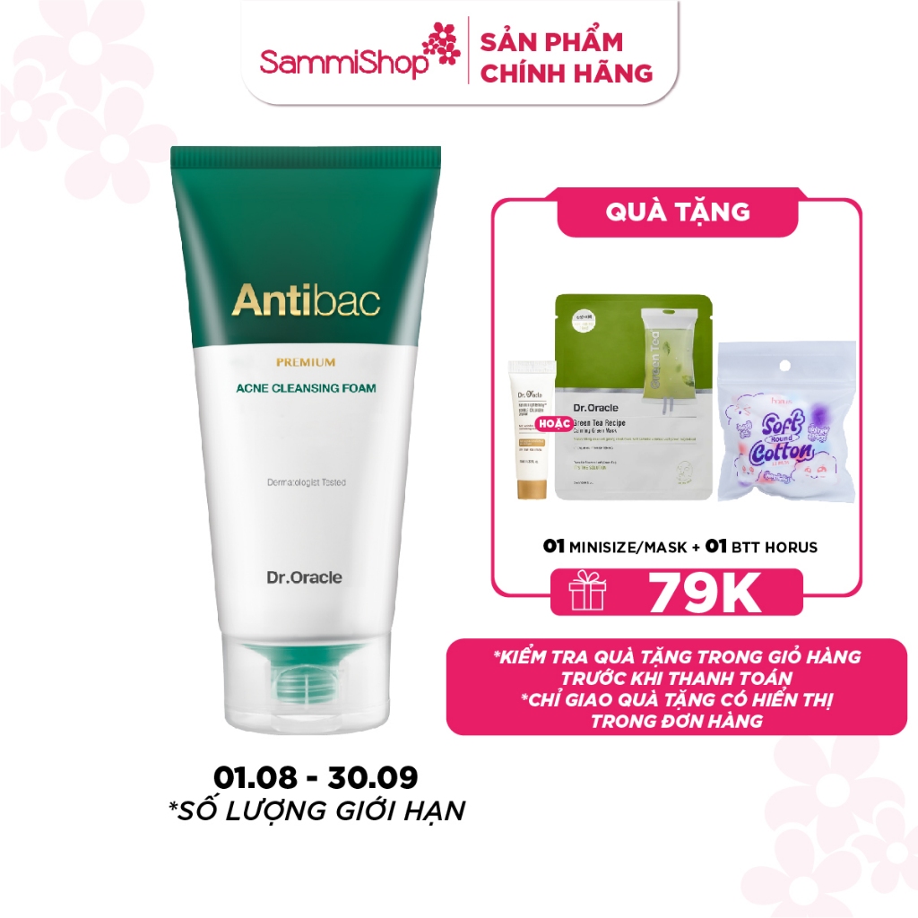 Dr.Oracle Sữa rửa mặt Antibac Premium Acne Cleansing Foam 180ml