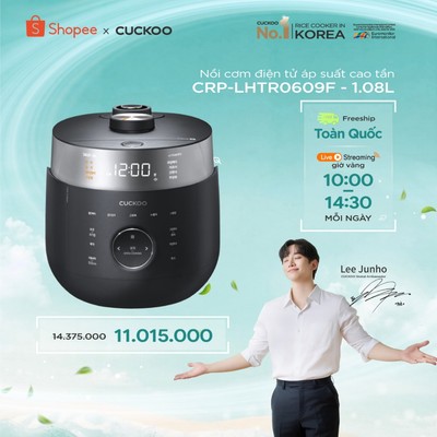 Nồi Cơm Điện Áp Suất kép Cao Tần CUCKOO 1.08 lít CRP-LHTR0609F - Hàng chính hãng