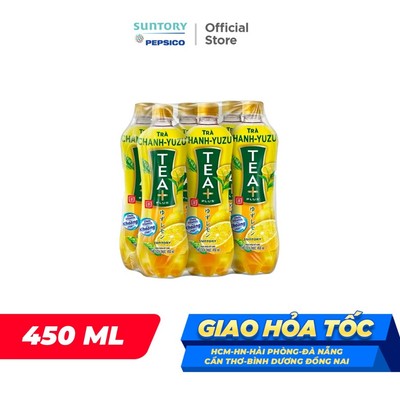 [Giao toàn quốc] Lốc 6 Chai Trà Ô long Tea+ Vị Chanh Yuzu (450 ml/chai)