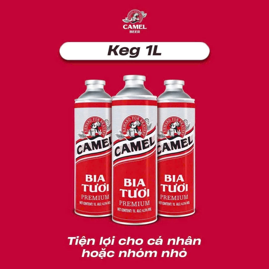 [Keg lẻ] BIA TƯƠI CAMEL 4.5% 1L