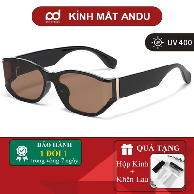 Kính râm mát thời trang nam nữ AnDu phong cách Hàn Quốc dáng GM chống tia UV bảo vệ mắt 9039