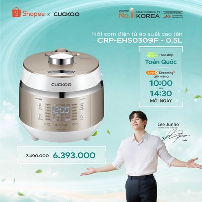 Nồi Cơm Điện Tử Áp Suất Cao Tần Mini 0.5L CRP-EHS0309F/WHGOVNCV- Bản Quốc Tế - Hàng chính hãng Cuckoovina
