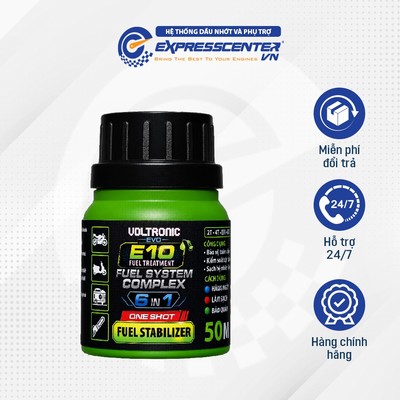 Phụ gia xăng E10 Voltronic EVO E10 Treatment - Fuel System Complex [6 in 1] 50ml