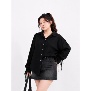 Áo Sơ Mi Cột Nơ Sau Bigsize Nhiều Màu Form Rộng Che Bụng Tôn Dáng Cho Người Mập 60-100kg