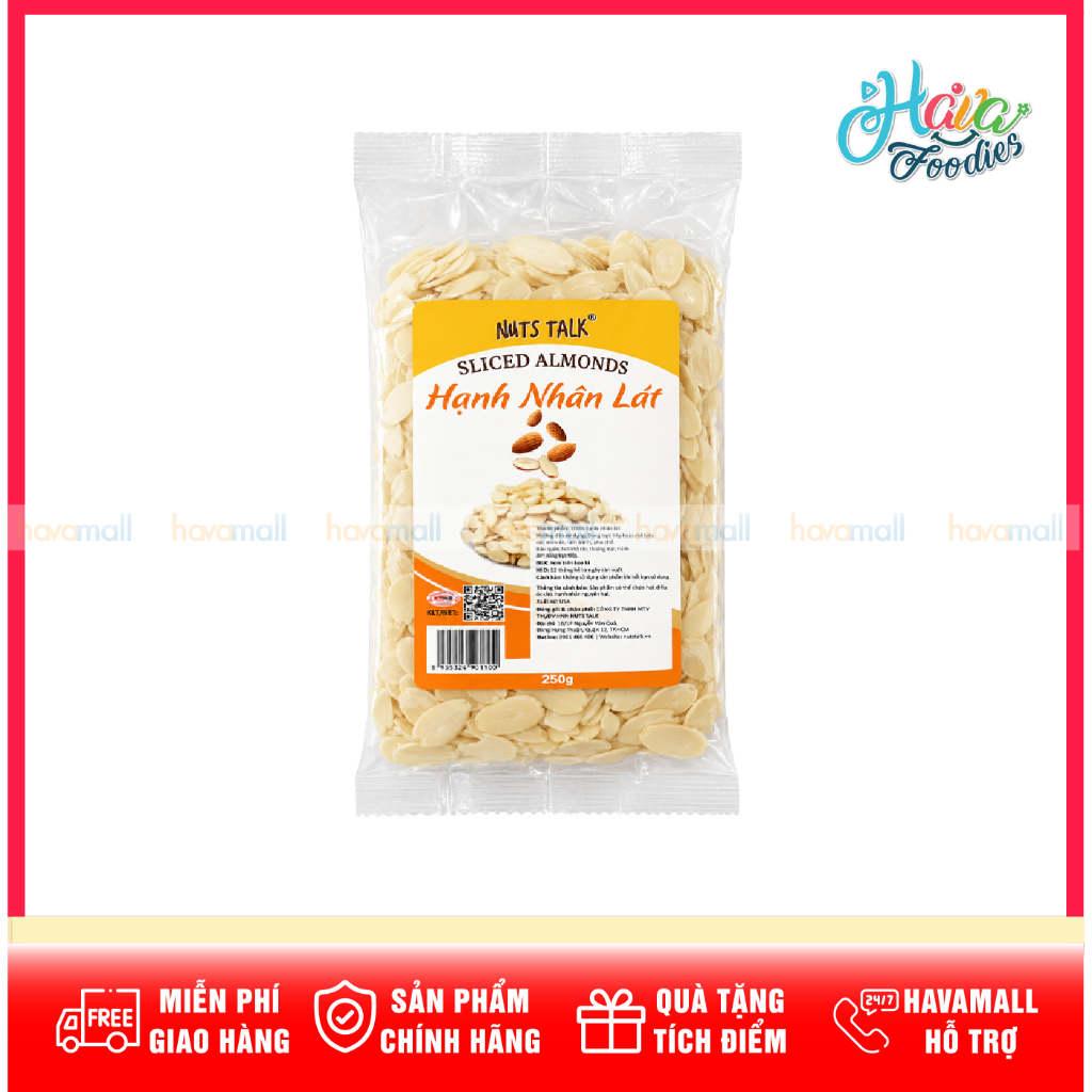 Hạnh Nhân Cắt Lát Nuts Talk Mỹ 250g – Nuts Talk USA Sliced Almonds 250g