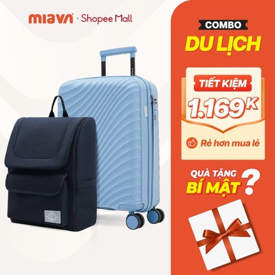 [COMBO CHUẨN GU] Combo Vali Larita SARON size 20 + Balo Larita Metro One 15 inch, Combo Xách Tay Du Lịch Tiện Lợi
