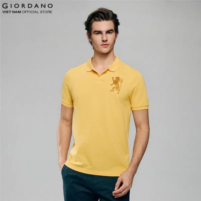 GIORDANO Áo Thun Nam Ngắn Tay Có Cổ CNY Lion Polo 01016225-41