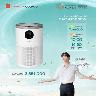 Máy lọc không khí Cuckoo 34m2 CAC-AF1110FW/WHCKV - 3 in 1 HEPA- lọc bụi mịn PMO.3- đèn cảnh báo chất lượng không khí