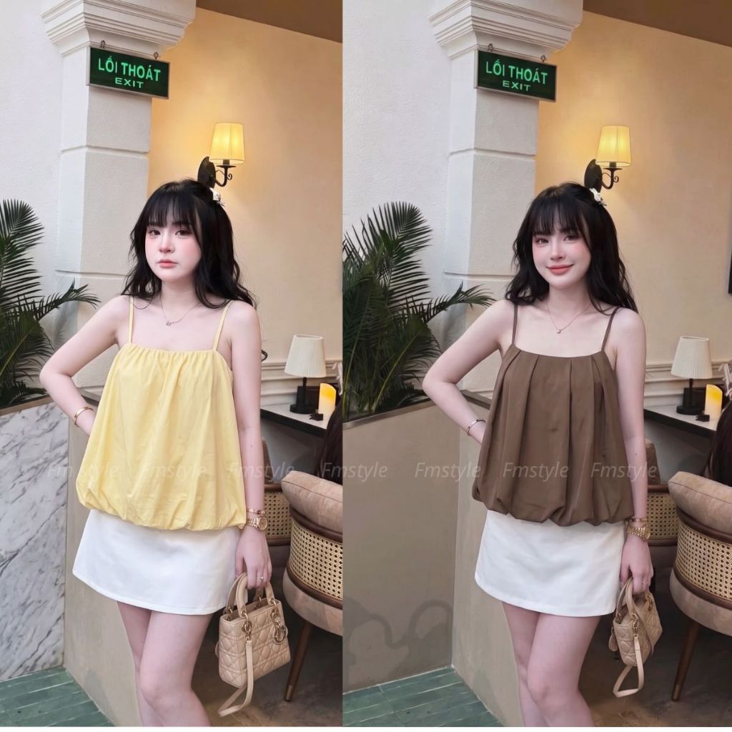 Áo Kiểu Nữ 2 Dây dáng bí FMSTYLE Đủ Màu Siêu Xinh 26070044