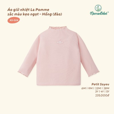 Áo giữ nhiệt La Pomme sắc màu kẹo ngọt - Sợi Petit Soyeu thoáng mát - Bé gái - 6M - 5Y