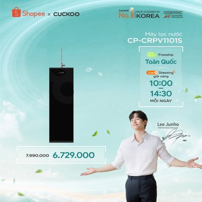 Máy Lọc Nước Cuckoo RO 11 Lõi K-Pure Signature CP-CRPV1101S/BKVNCV- Hiển thị cảnh báo thay lõi