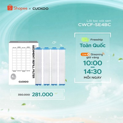 Lõi lọc cặn Cuckoo CWCFSE4BC HÀNG CHÍNH HÃNG CHẤT LƯỢNG HÀN QUỐC