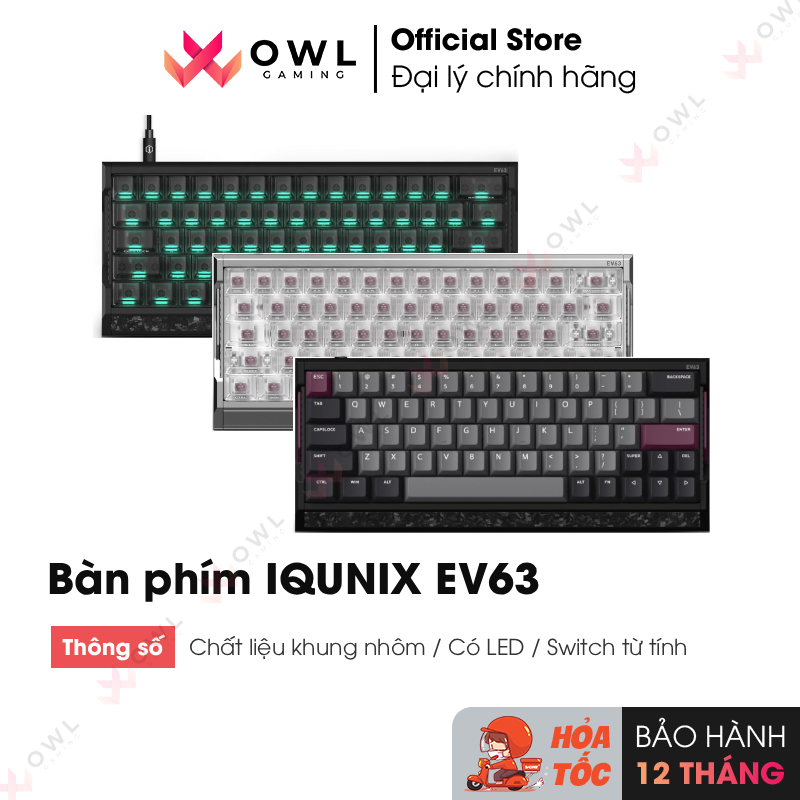 Bàn phím IQUNIX EV63 (hàng chính hãng)