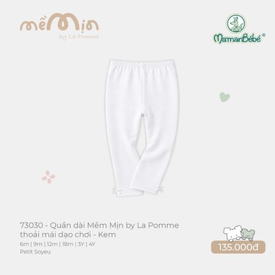 Quần dài Mềm Mịn by La Pomme thoải mái dạo chơi - Sợi Petit Soyeu thoáng mát - Bé gái - 6M - 4Y