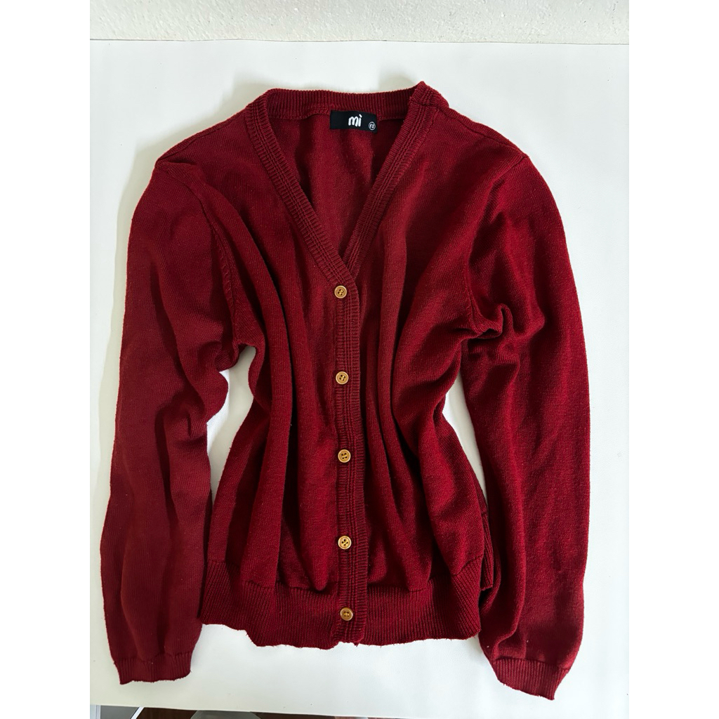 áo cardigan đỏ 2hand