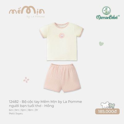 Bộ cộc tay Mềm Mịn by La Pomme người bạn tuổi thơ -  Sợi Petit Soyeu thoáng mát - Bé trai/gái - 6M - 3Y