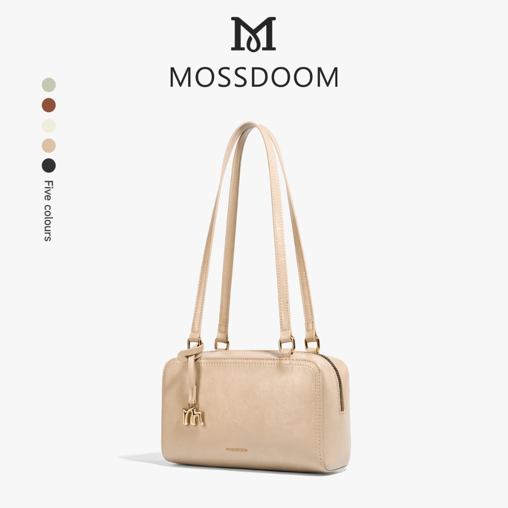 MOSSDOOM Renee Bag Túi đeo vai Boston da PU thời trang và đa năng