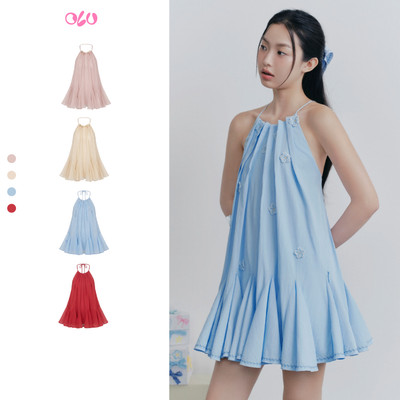 Set OLV áo yếm suông xếp li phối cúc kèm quần Farida nhiều màu thoáng mát nữ tính