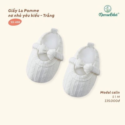 Giầy La Pomme nơ nhỏ yêu kiều - Sợi Modal Calin mềm mịn - Bé gái - Size S/M