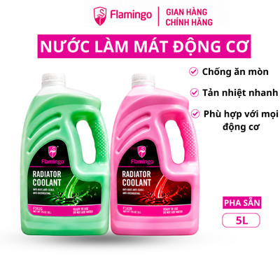 Nước làm mát động cơ ô tô FLAMINGO, Kinzhal 5 lít pha sẵn, chống rỉ sét đóng cặn, tản nhiệt nhanh, tăng tuổi thọ xe