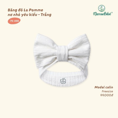Băng đô La Pomme nơ nhỏ yêu kiều - Sợi Modal Calin mềm mịn - Bé gái - Freesize