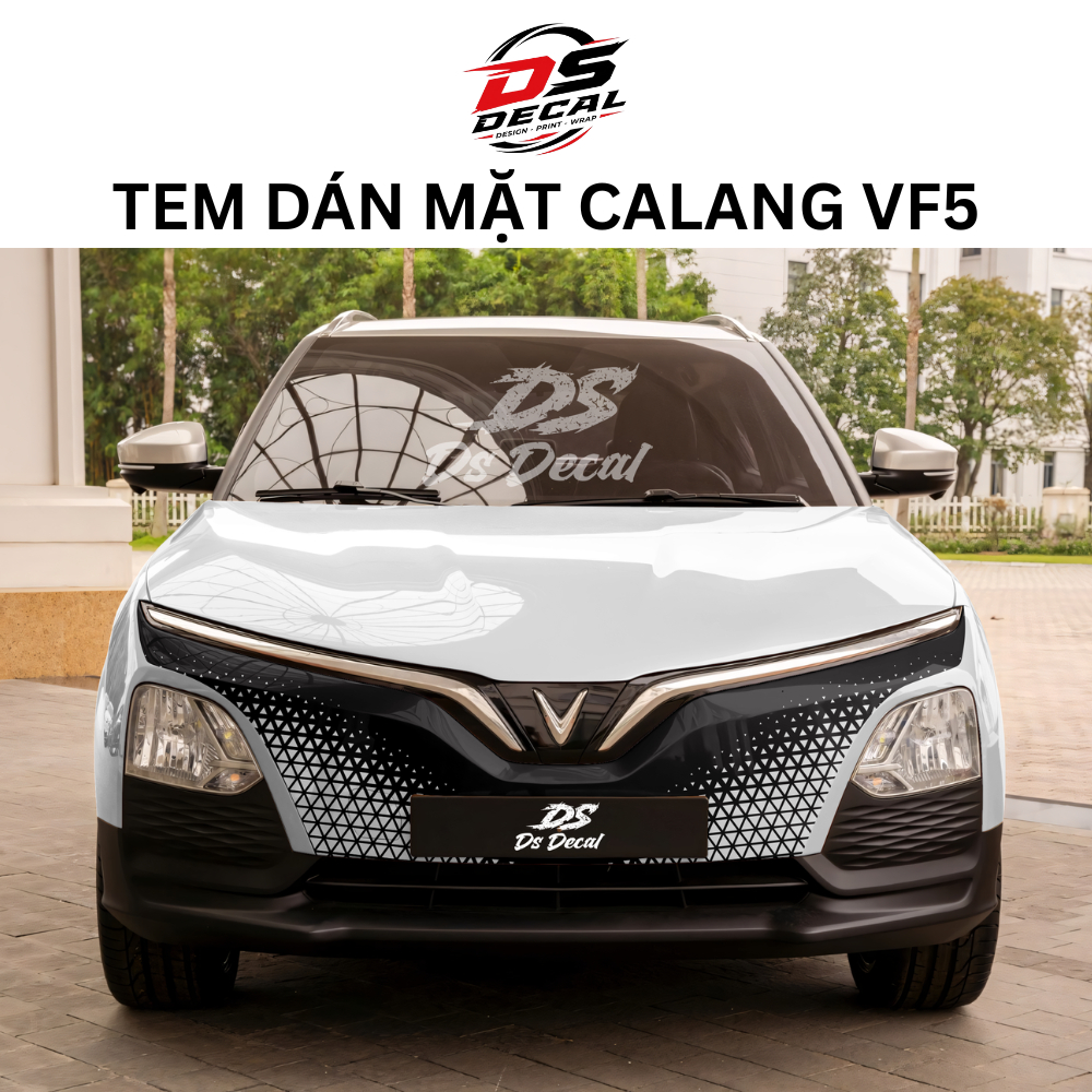 [TẶNG GẠT DÁN] Tem dán cản trước VF5 ALL NEW - Ds Decal - Dán điểm nhấn mặt calang VF5