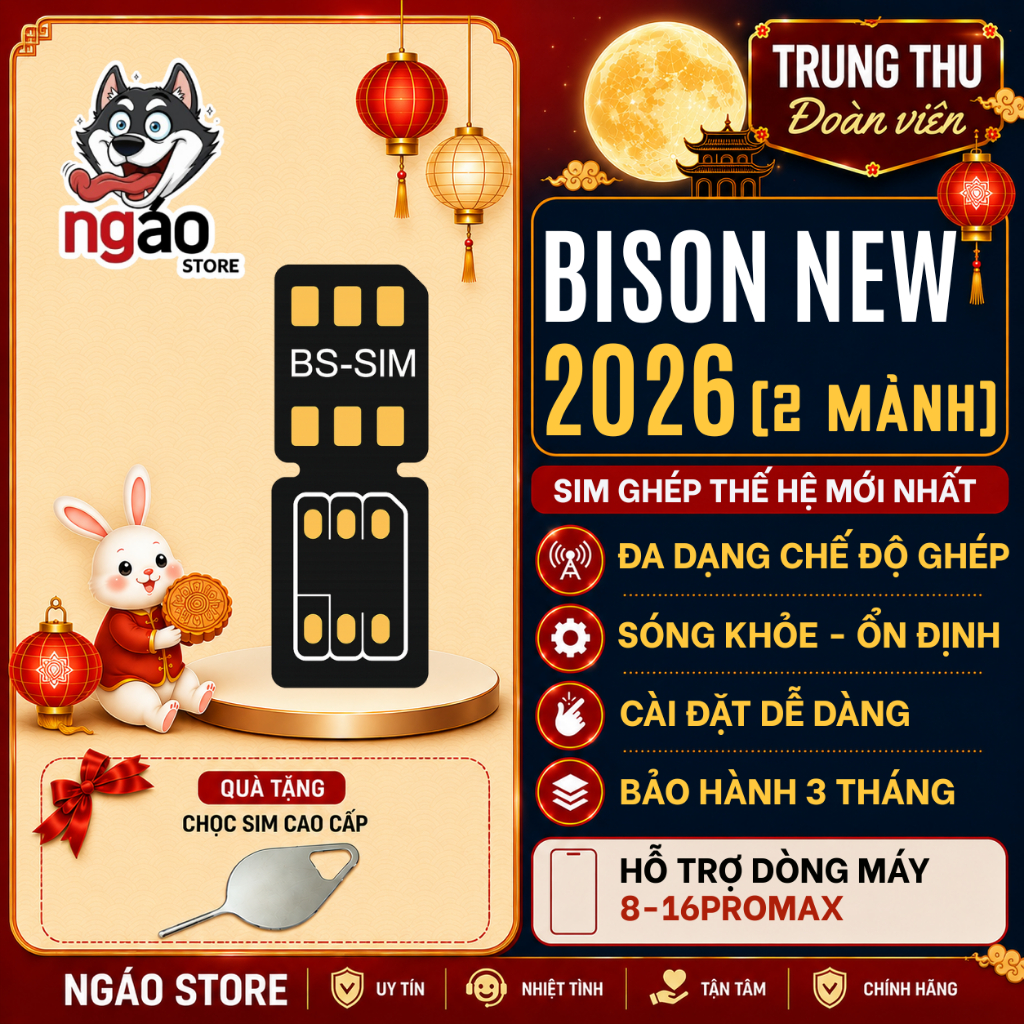 Sim Ghép Bison NEW 2026 - Bison Pro 1.2 - Heicard Pro 2.6  - Ghép sim miễn phí