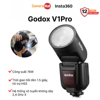 Đèn Flash Godox V1 Pro cho Canon, Nikon, Sony, Fujifilm, Olympus/Panasonic - Hàng Chính Hãng