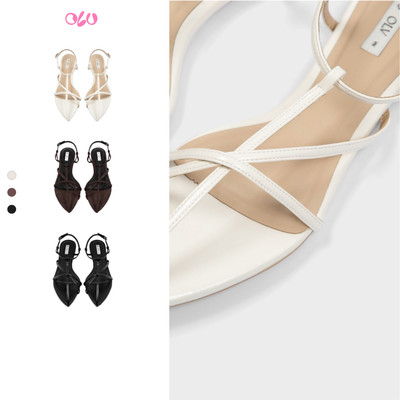 Giày sandal OLV quai mảnh đế bệt mũi nhọn thanh lịch Dalzary nhiều màu phù hợp đi làm đi chơi