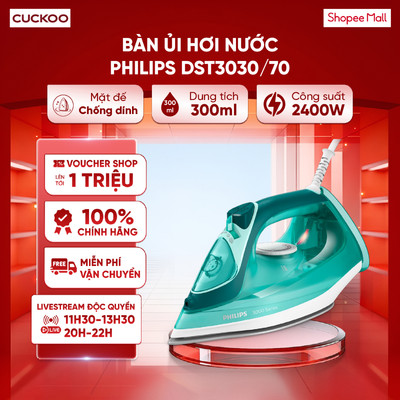 Bàn ủi hơi nước Philips DST3030/70 2400W - Mặt đế Ceramic - 4 chế độ phun hơi nước