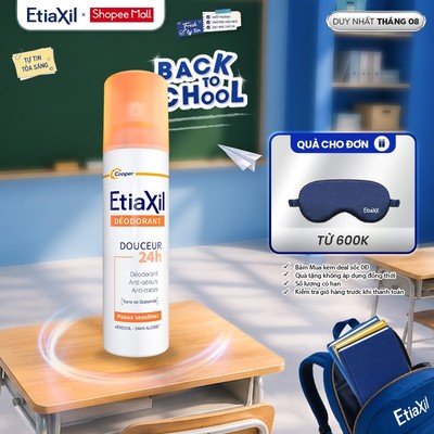 [Nắp cam] Xịt Khử Mùi Dịu Nhẹ Cho Da Nhạy Cảm 24h Etiaxil 150ml