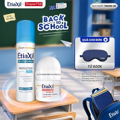 Combo Xịt Khử Mùi Toàn Thân Bảo Vệ Kép 150ml và Lăn Khử Mùi Ngăn Mồ Hôi Etiaxil 15ml (nhãn đỏ)