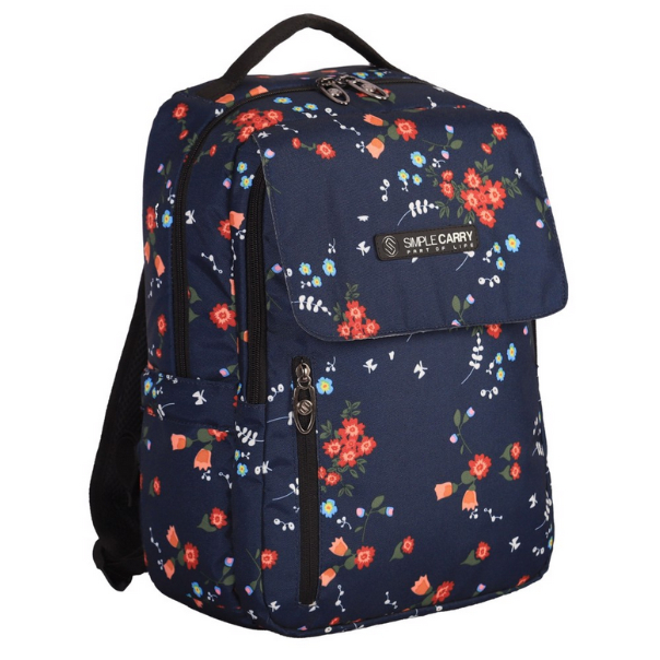 Balo Laptop Simple Carry ISSAC 22 Họa Tiết Hoa