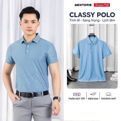 [QUÀ TẶNG CHO BỐ] Áo Polo Nam MENTORIS Vải Thun Vân Cao Cấp,Lịch Sự,Form Vừa,Bản Giới Hạn MCPS24S016