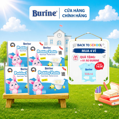 Pudding Burine Vị Vani Dành Cho Bé Từ 6 Tháng Tuổi,  Bổ Sung Năng Lượng