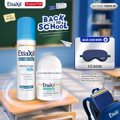 Combo Xịt Khử Mùi Toàn Thân Bảo Vệ Kép 150ml và Lăn Khử Mùi Ngăn Mồ Hôi Etiaxil 15ml (nhãn xanh)