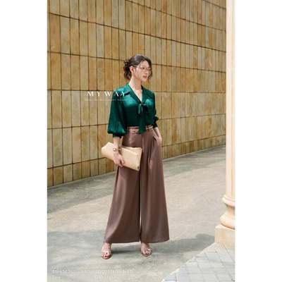 Quần Suông Nữ Công Sở MY WAY Phối Dập Ly Tôn Dáng Cao Cấp 1MQ01140