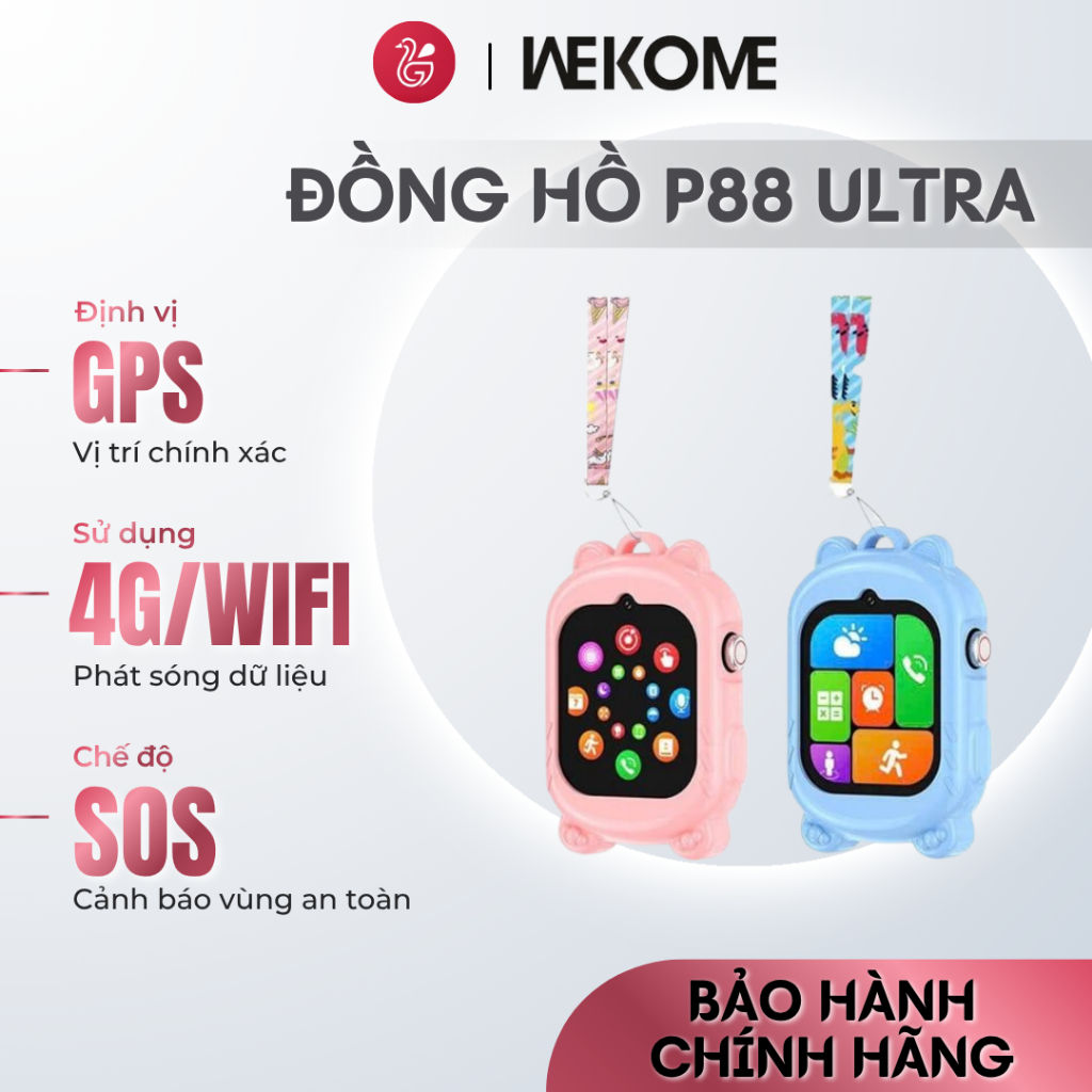 Đồng hồ thông minh trẻ em PiCom P88 Ultra, WIFI định vị GPS video call kết nối wifi