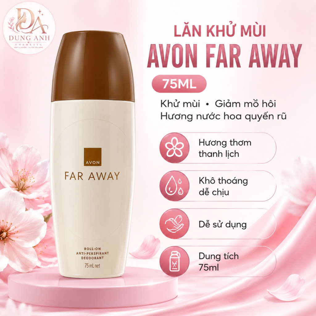 Lăn AVON FAR WAY 75ml giúp khử mùi nữ hương nước hoa lưu hương dài lâu