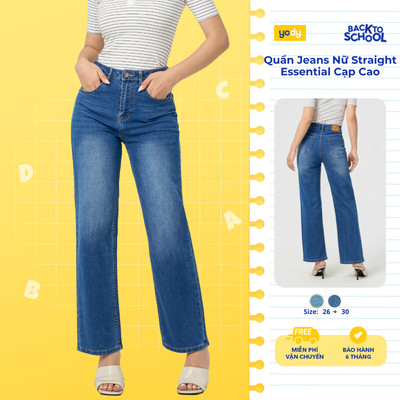 Quần Jeans Nữ Yody Ông Đứng Form rộng, Co Giãn Nhẹ, Tôn Dáng, Dễ Phối Đồ TRA WCJE26A027