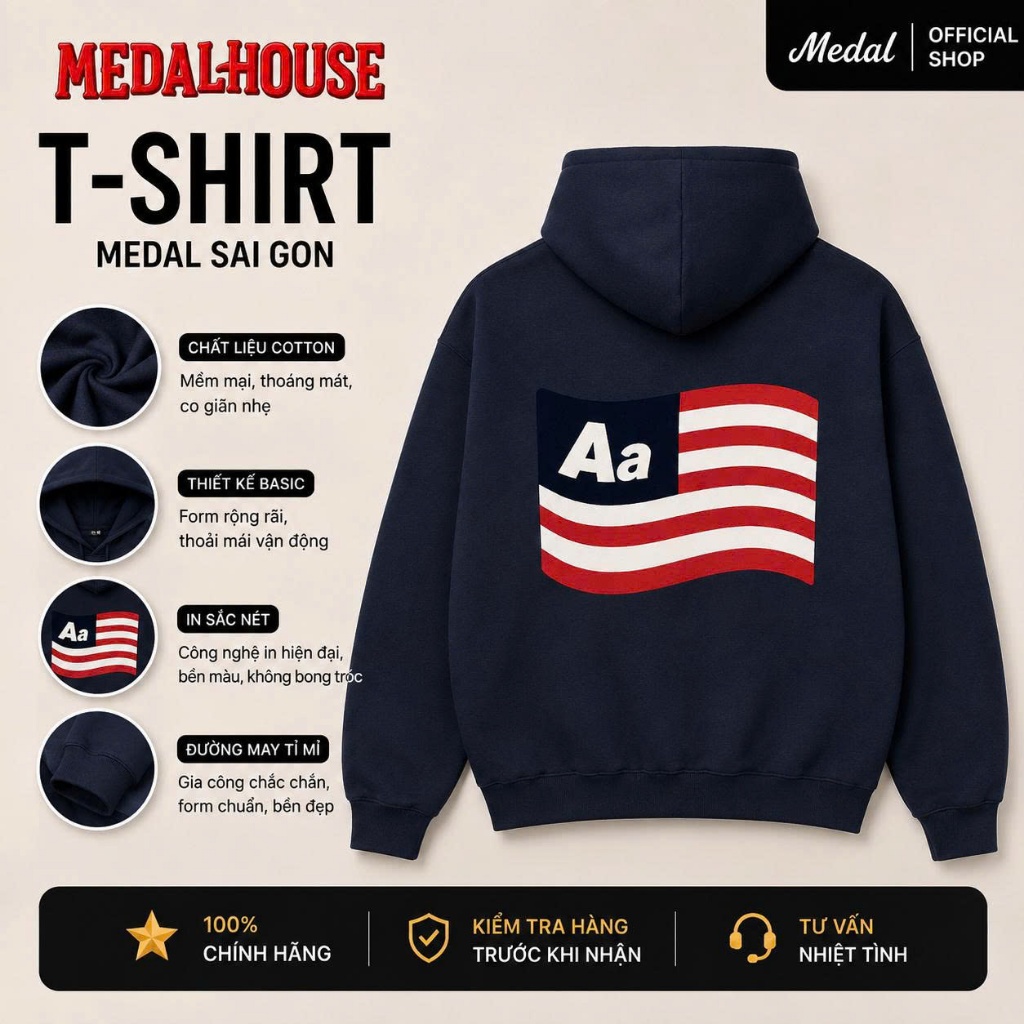 Áo Khoác Hoodie Zip AASTU Thêu Xù USA – Chất Kaki Cotton Dày, Form Unisex MC009