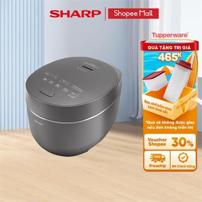 Nồi Cơm Điện Cao Tần Áp Suất Sharp KS-XW181V-S - Dung Tích 1.8L - 29 Chế Độ Nấu Chuyên Sâu - Công Suất 1300W - Chính Hãn