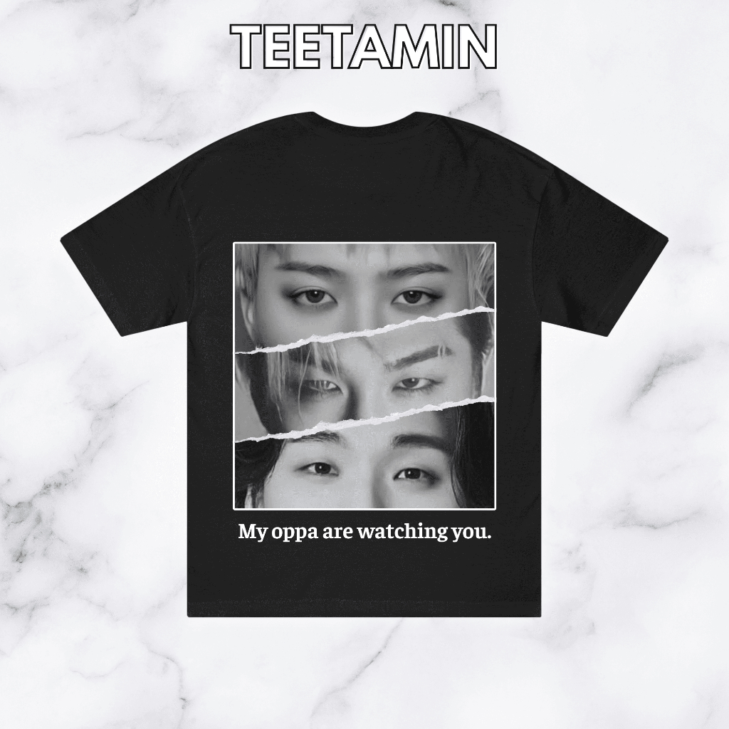 Áo Thun Bigbang My Oppa Are Watching You Oversize Unisex Cotton 250GSM G-Dragon Taeyang Daesung Kpop