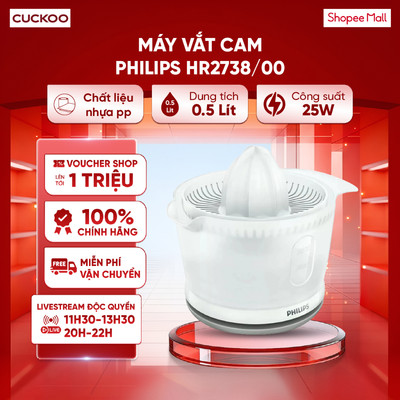 Máy vắt cam Philips HR2738/00 0.5L 25W - Chức năng vắt cam, bưởi, chanh