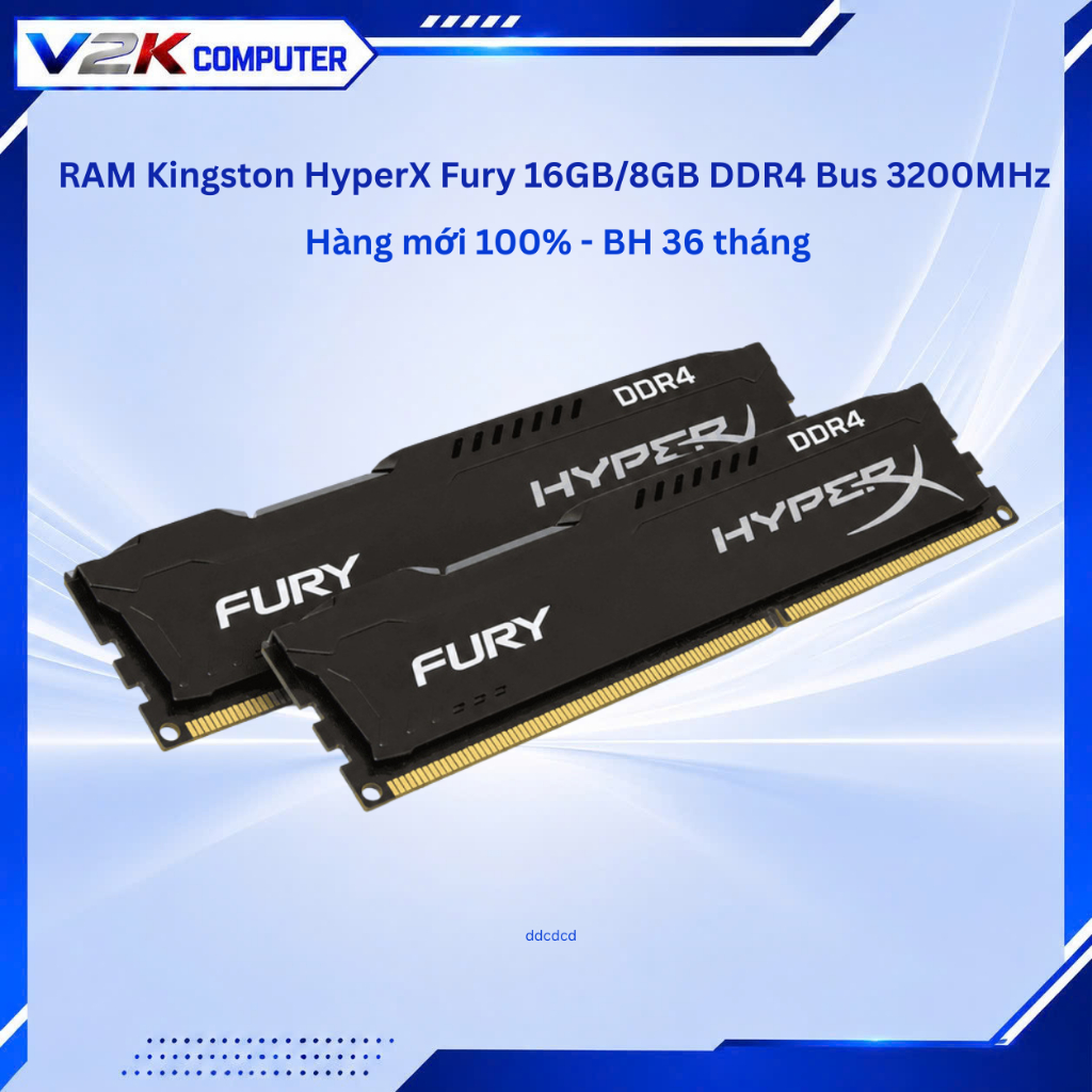 RAM Kingston HyperX Fury 8GB / 16GB DDR4 Bus 3200MHz – RAM PC Gaming Cho Intel, AMD
