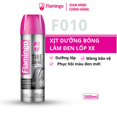 Xịt Dưỡng Bóng Lốp Xe Ô Tô Flamingo F010 500ml Phục Hồi Làm Đen Lốp Chống Bụi Bẩn, Rạn Nứt Chống UV