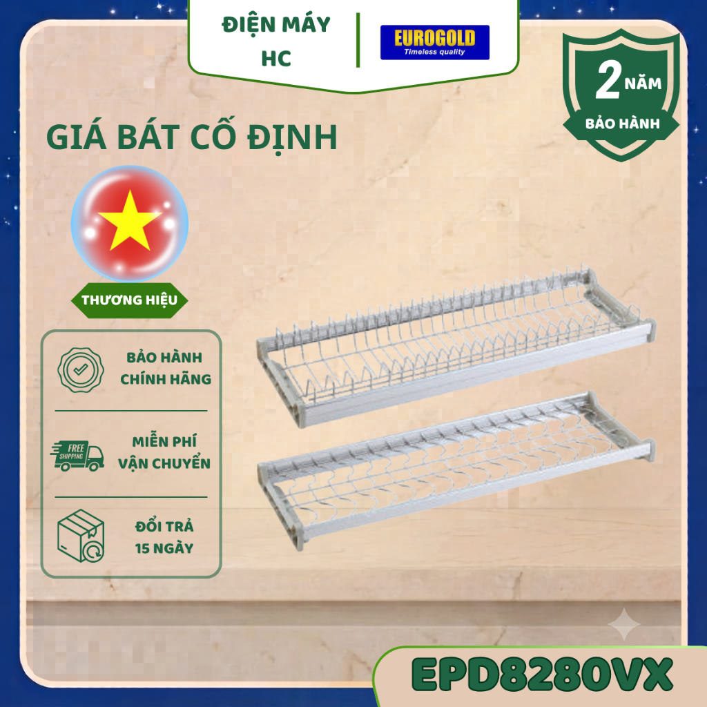 Giá Để Bát Đĩa Eurogold EPS800/EPD8280/EPD8280VX - Chống Trượt, An Toàn Khi Sử Dụng