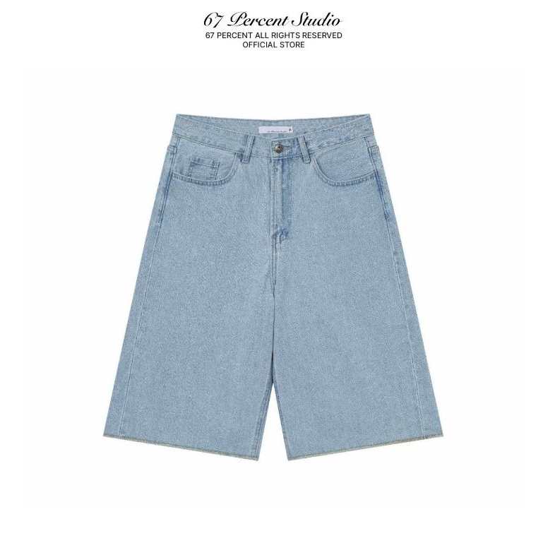 Quần Shorts Jeans Dáng Dài 67PERCENT/67% - GLACIER DENIM SHORTS